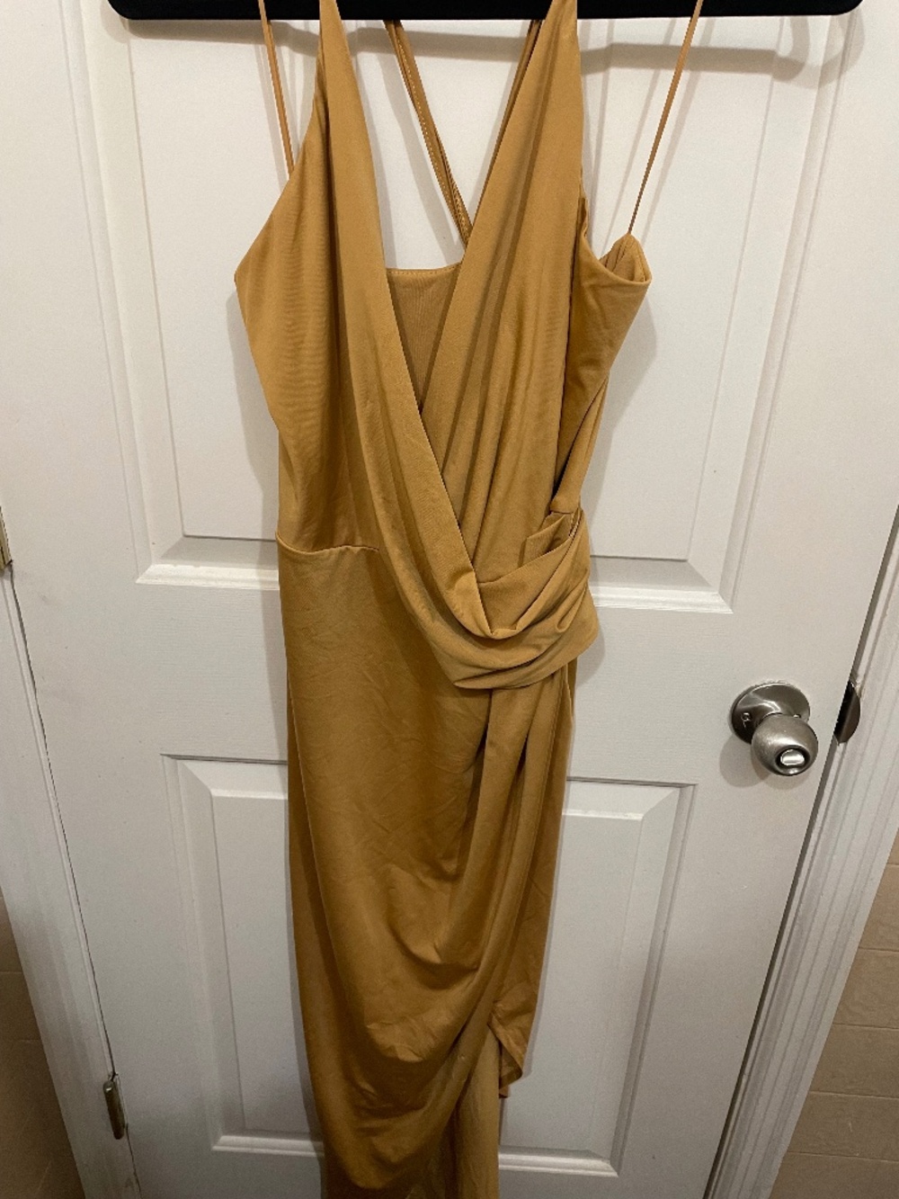Gold asymmetrical dress